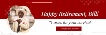 Free Happy Retirement Email Header Template to Edit Online