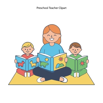 Free Preschool Teacher Vector Clipart (PNG, SVG) to Edit Online