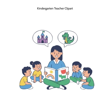 Free Kindergarten Teacher Vector Clipart (PNG, SVG) to Edit Online