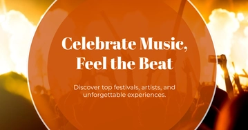 Free Music Festival Blog Banner Template to Edit Online