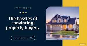 Free Real Estate Blog Banner Template to Edit Online