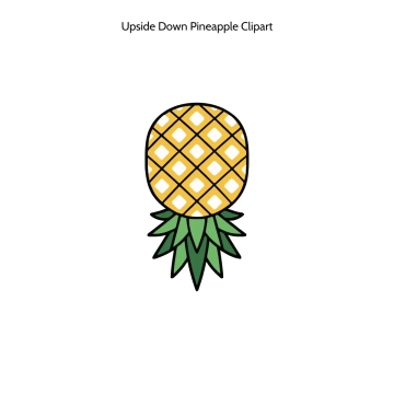 Free Upside Down Pineapple Vector Clipart (PNG, SVG) to Edit Online