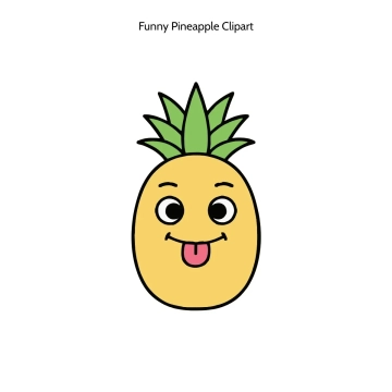Free Funny Pineapple Cartoon Vector Clipart (PNG, SVG) to Edit Online