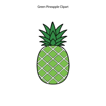 Free green pineapple Vector Clipart (PNG, SVG) to Edit Online