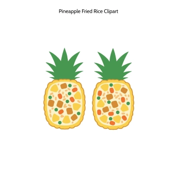 Free Pineapple Fried Rice Vector Clipart (PNG, SVG) to Edit Online
