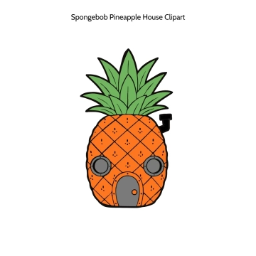 Free Spongebob Pineapple House Cartoon Vector Clipart (PNG, SVG) to Edit Online