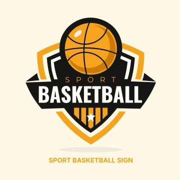 Free Sport Basketball Sign Clip Art Template to Edit Online