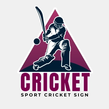 Free Sport Cricket Sign Clip Art Template to Edit Online