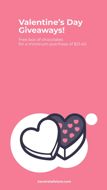 Free Valentine's Day Giveaway Whatsapp Post Template to Edit Online