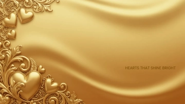Free Gold Heart Background Template to Edit Online