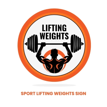 Free Sport Lifting Weights Sign Clip Art Template to Edit Online