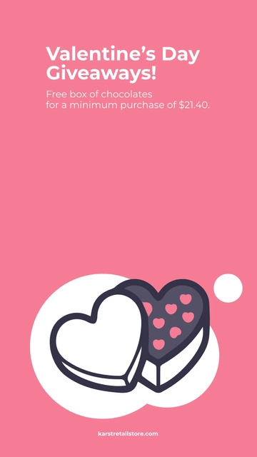 Free Valentine's Day Giveaway Snapchat Geofilter Template to Edit Online