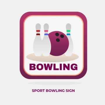 Free Sport Bowling Sign Clip Art Template to Edit Online