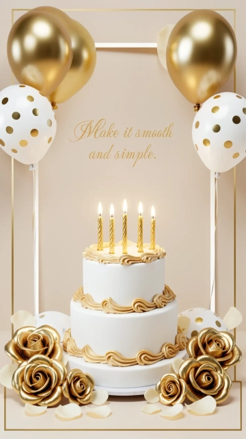 Free Gold Birthday Background Template to Edit Online