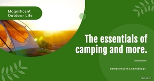 Free Camping Blog Banner Template to Edit Online