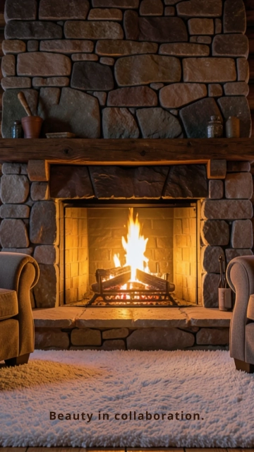 Fireplace Teams Background Template to Download