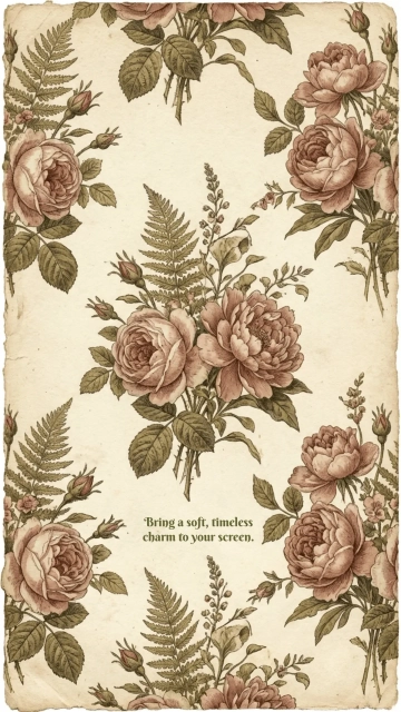 Free Vintage Flower Mobile Background Template to Edit Online