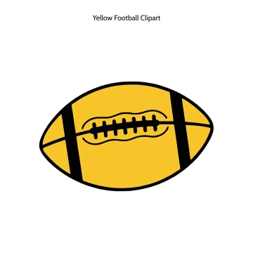 Free Yellow Football Vector Clipart (PNG, SVG) to Edit Online