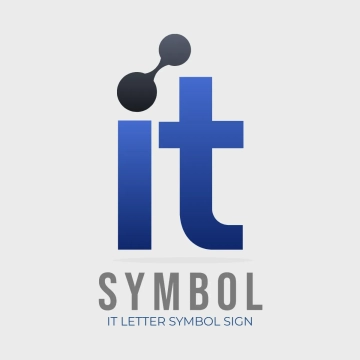 Free IT Letter Symbol Sign Clip Art Template to Edit Online
