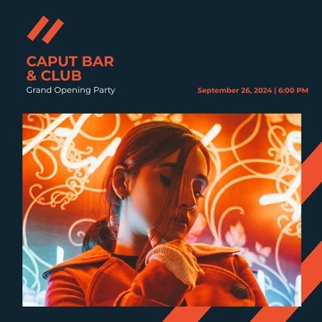Free Party Invitation Instagram Post Template to Edit Online