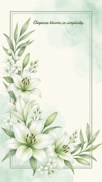 Free White Lilies Flower Background Template to Edit Online