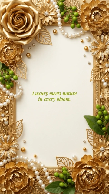 Free Gold and Flower Background Template to Edit Online