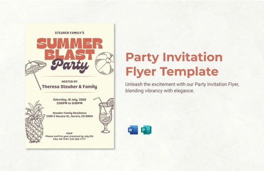 Party Invitation Flyer Template