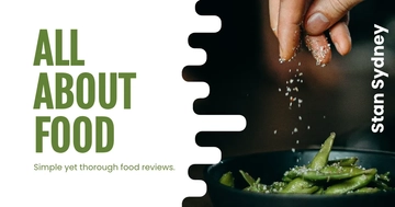 Free Food Blog Banner Template to Edit Online