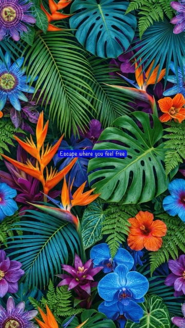 Free Tropical Mobile Background Template to Edit Online