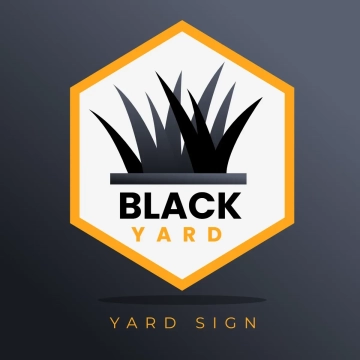 Free Yard Black Sign Clip Art Template to Edit Online