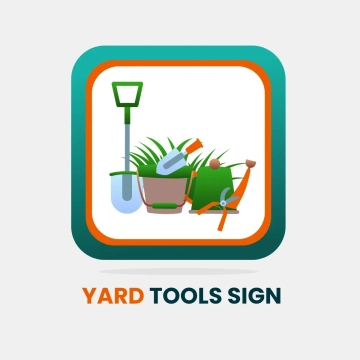 Free Yard Tools Sign Clip Art Template to Edit Online