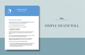 Simple Death Will Template