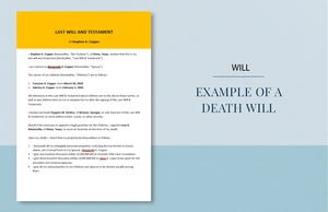 Example of a Death Will Template