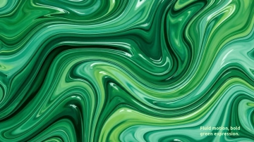 Green Swirl Paint Background Template