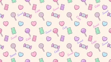 Free Cute Sweet Candy Background Template to Edit Online