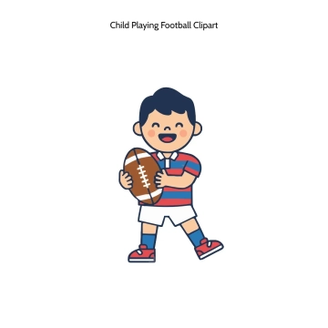 Free Child Playing Football Vector Clipart (PNG, SVG) to Edit Online