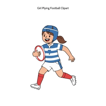 Free Girl Plying Football Vector Clipart (PNG, SVG) to Edit Online