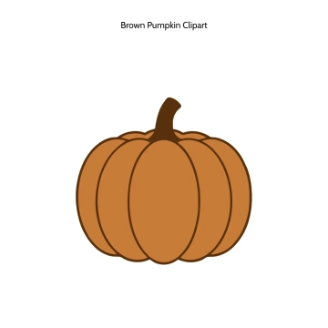 Free Brown Pumpkin Vector Clipart (PNG, SVG) to Edit Online
