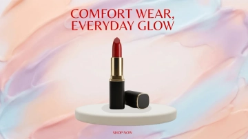 Free Beautiful Smear Lipstick Background Template to Edit Online