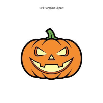 Free Evil Pumpkin Vector Clipart (PNG, SVG) to Edit Online