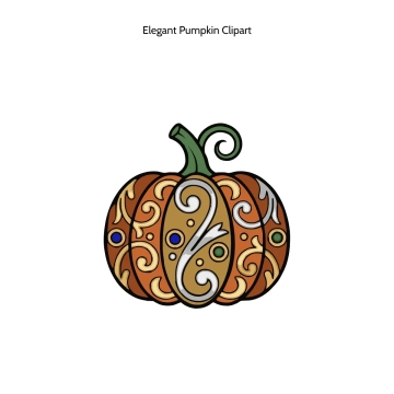 Free Elegant Pumpkin Vector Clipart (PNG, SVG) to Edit Online