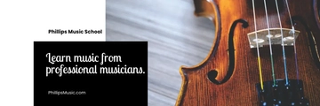 Free Music Lessons Email Header Template to Edit Online