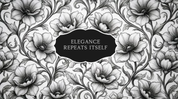 Black Floral Background Template to Download