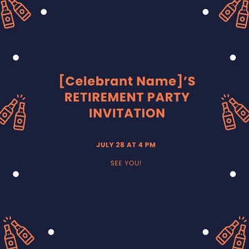 Free Retirement Invitation Linkedin Post Template to Edit Online