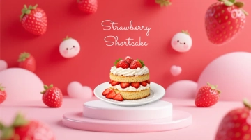 Free Strawberry Red Background Template to Edit Online