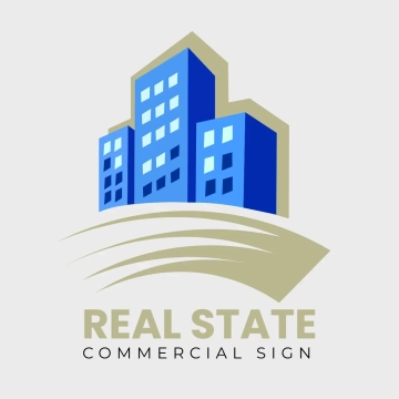 Free Real State Commercial Sign Clip Art Template to Edit Online