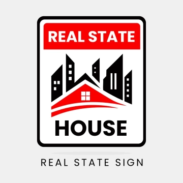 Free Real State House Sign Clip Art Template to Edit Online