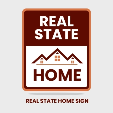 Free Real State Home Sign Clip Art Template to Edit Online