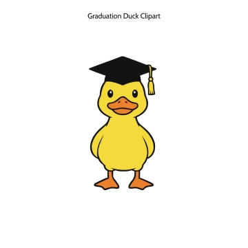 Free Graduation Duck Vector Clipart (PNG, SVG) to Edit Online
