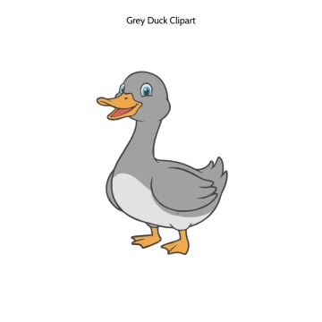 Free Grey Duck Vector Clipart (PNG, SVG) to Edit Online